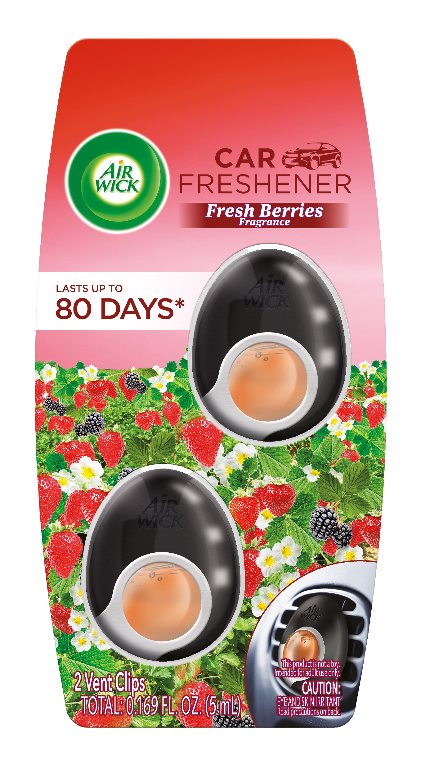 Air Wick Car Freshener Clip - Fresh Berries (Discontinued)